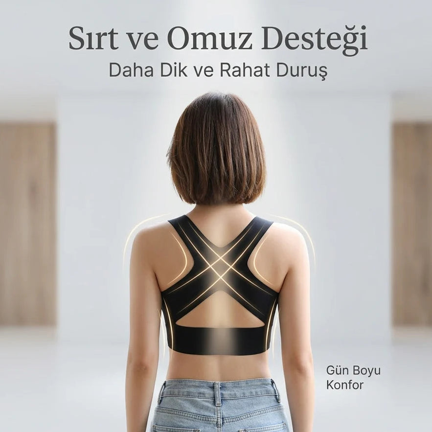 𝐋𝐔𝐌𝐄𝐑𝐀𝐒 Duruş Düzeltici Dikişsiz Sütyen Doğal Toparlama • Sırt Desteği • Gün Boyu Konfor