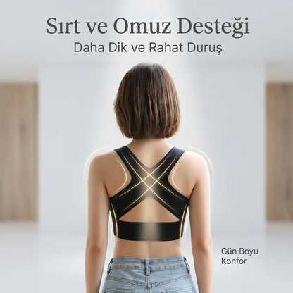 𝐋𝐔𝐌𝐄𝐑𝐀𝐒 Duruş Düzeltici Dikişsiz Sütyen Doğal Toparlama • Sırt Desteği • Gün Boyu Konfor