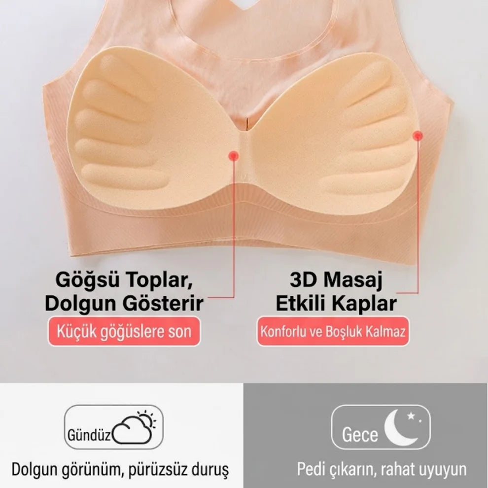 𝐋𝐔𝐌𝐄𝐑𝐀𝐒 Duruş Düzeltici Dikişsiz Sütyen Doğal Toparlama • Sırt Desteği • Gün Boyu Konfor